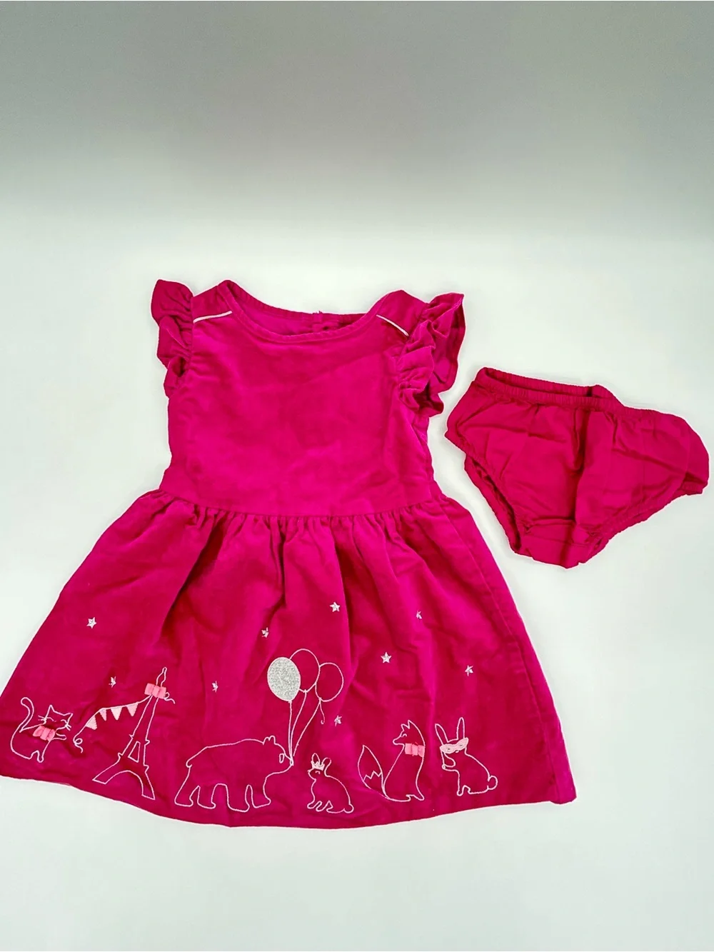 Gymboree Bright Pink Toddler Dress with Bloomer Size 2T